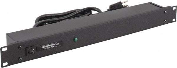 Wiremold - 6 Outlets, 120 Volts, 15 Amps, 6' Cord, Power Outlet Strip - 1 Circuits, Rack Mount, 5-15P NEMA Configuration, 19" Strip, cULus, UL Listed File 1449 - Americas Industrial Supply