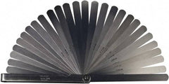 Mitutoyo - 28 Piece, 0.05 to 1mm Feeler Gage Set - 150mm Long x 13mm Wide, Tempered Steel - Americas Industrial Supply