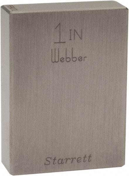 Starrett - 1" Rectangular Steel Gage Block - Accuracy Grade 0 - Americas Industrial Supply