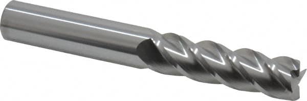 Accupro - 5/8", 4 Flute, Single End, Solid Carbide, 0.01" Corner Radius End Mill - 4-5/8" OAL, 40° Helix, Right Hand Flute, 2-1/8" LOC, Right Hand Cut - Americas Industrial Supply
