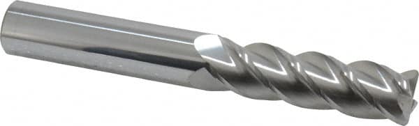 Accupro - 5/8", 4 Flute, Single End, Solid Carbide, 0.06" Corner Radius End Mill - 4-5/8" OAL, 40° Helix, Right Hand Flute, 2-1/8" LOC, Right Hand Cut - Americas Industrial Supply