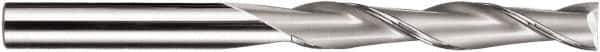 SGS - 5mm, 25mm LOC, 5mm Shank Diam, 75mm OAL, 2 Flute, Solid Carbide Square End Mill - Single End, TiN Finish, Spiral Flute, 30° Helix, Centercutting, Right Hand Cut, Right Hand Flute, Series 3XLM - Americas Industrial Supply
