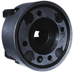 Bison - 4 Jaws, 10" Diam, Independent Manual Lathe Chuck - Plain Back Mount Spindle, Reversible, 1,500 Max RPM, 2.5591" Through Hole Diam, Cast Iron - Americas Industrial Supply