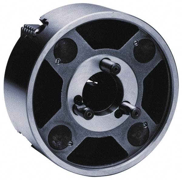 Bison - 4 Jaws, 10" Diam, Independent Manual Lathe Chuck - D1-5 Mount Spindle, Reversible, 2.5591" Through Hole Diam, Cast Iron - Americas Industrial Supply