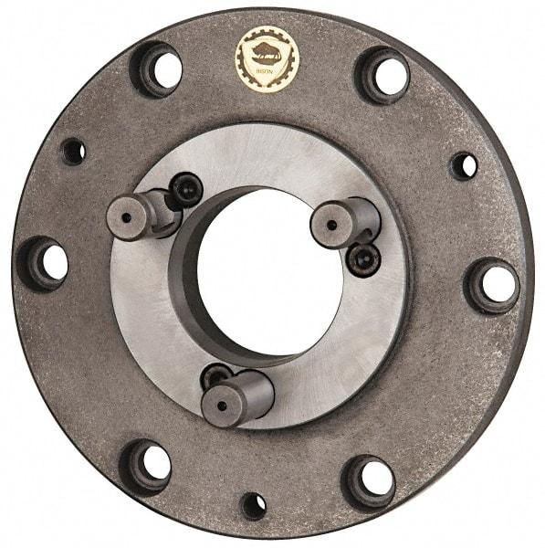 Pratt Burnerd America - Adapter Back Plate for 15" Diam Self Centering Lathe Chucks - L-3 Mount, 4.56" Through Hole Diam, Steel - Americas Industrial Supply