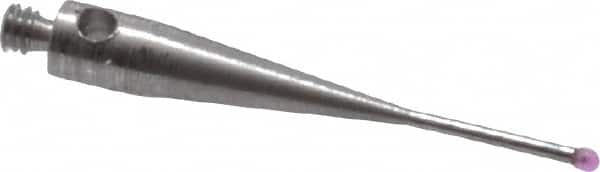 Fowler - 1 mm Ball Diameter, Stainless Steel Stem, M2 Thread, Ruby Point Ball Tip CMM Stylus - 20 mm Overall Length - Americas Industrial Supply