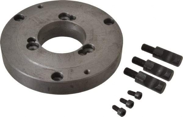 Interstate - Adapter Back Plate for 6" Diam Self Centering Lathe Chucks - D1-4 Mount - Americas Industrial Supply