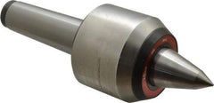 Rohm - MT5 Taper Shank, 3.74" Head Diam Live Center - 6,000 Max RPM, 3.32" Head Length, 1.65" Point Diam, 2.323" Point Len, 4,400 Lb Max Workpc, 11.01" OAL, Long Point - Americas Industrial Supply