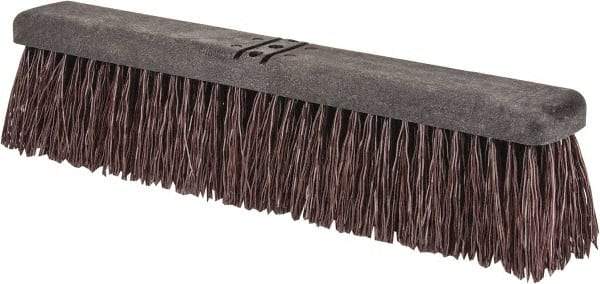 PRO-SOURCE - 18" Heavy Duty Palmyra Push Broom - 4" Bristle Length, Plastic Block, Bolt-On Handle Connection, Handle Sold Separately - Americas Industrial Supply