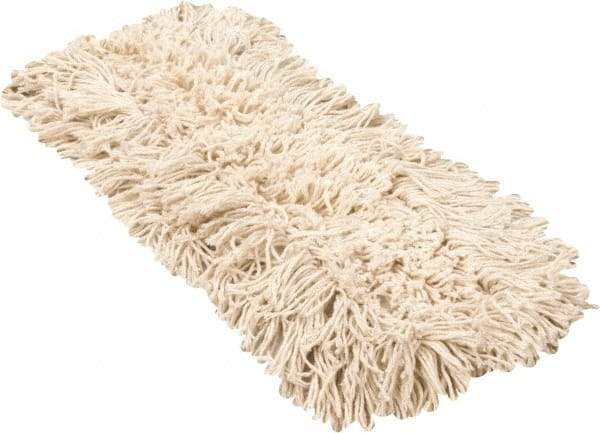 PRO-SOURCE - 18" Long x 3-1/2" Wide Yarn Blend Dust Mop Head - Snap-On, Blue, Looped Head, Launderable - Americas Industrial Supply