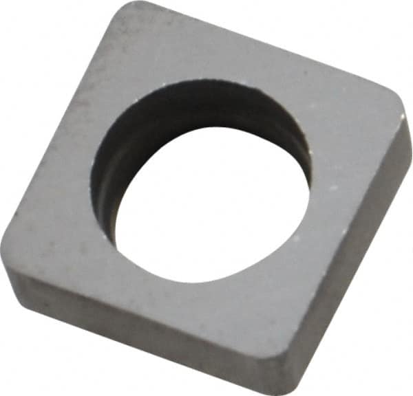 Made in USA - 3/8" Inscribed Circle, Square Shim for Indexables - Carbide, 1/8" Thick, ISSN Shim Style, Negative Rake - Americas Industrial Supply