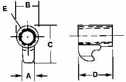 Kennametal - Series A2, Clamp for Indexables - Left Hand Cut, Compatible with 125.616 Clamp Screws - Americas Industrial Supply