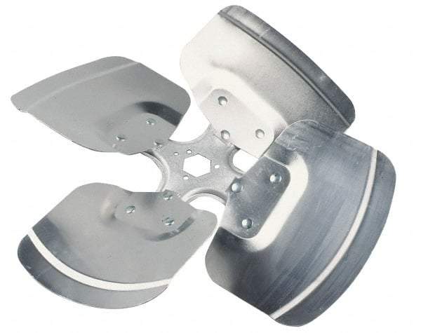 Made in USA - 14" Blade Diam, Commercial Fan Blade - Clockwise Rotation, 4 Blades - Americas Industrial Supply