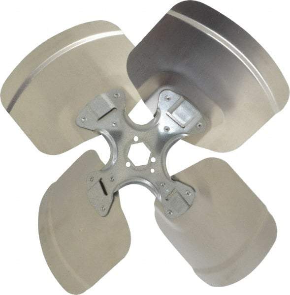 Made in USA - 14" Blade Diam, Commercial Fan Blade - Clockwise Rotation, 4 Blades - Americas Industrial Supply