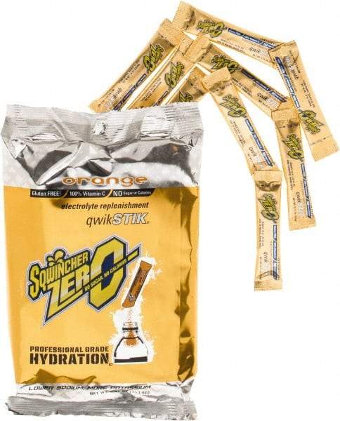 Sqwincher - 0.11 oz Packet Sugar Free Orange Activity Drink - Powdered, Yields 20 oz - Americas Industrial Supply