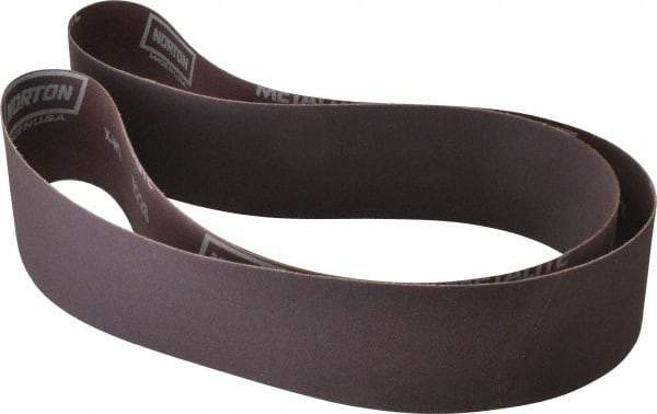 Norton - 2-1/2" Wide x 60" OAL, 120 Grit, Aluminum Oxide Abrasive Belt - Aluminum Oxide, Fine, Coated, X Weighted Cloth Backing, Series R228 - Americas Industrial Supply