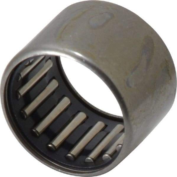IKO - 11/16" Bore Diam, 2,460 Lb. Dynamic Capacity, 11/16 x 7/8 x 5/8", Caged, Open End, Shell Needle Roller Bearing - 7/8" Outside Diam, 5/8" Wide - Americas Industrial Supply