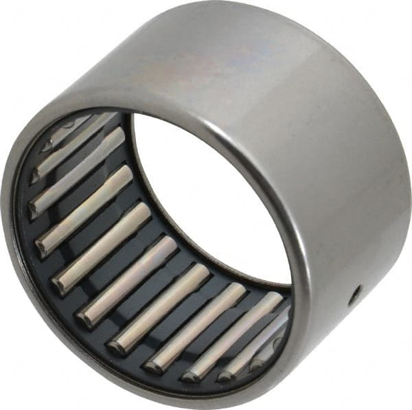 IKO - 1-5/8" Bore Diam, 11,400 Lb. Dynamic Capacity, 1-5/8 x 2 x 1-1/4", Caged, Open End, Shell Needle Roller Bearing - 2" Outside Diam, 1-1/4" Wide - Americas Industrial Supply