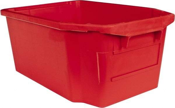 SSI Schaefer - 1.59 Cu Ft, 44 Lb Load Capacity Red Polypropylene Tote Container - Stacking, Nesting, 23.7" Long x 15.8" Wide x 9.9" High - Americas Industrial Supply