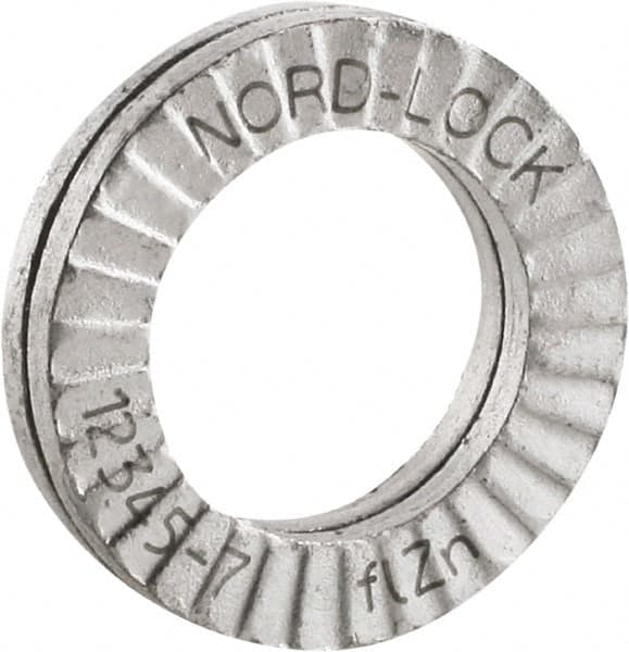 Nord-Lock - 1", Zinc Flake, Steel Wedge Lock Washer - Grade 2, 1.092 to 1.108" ID - Americas Industrial Supply