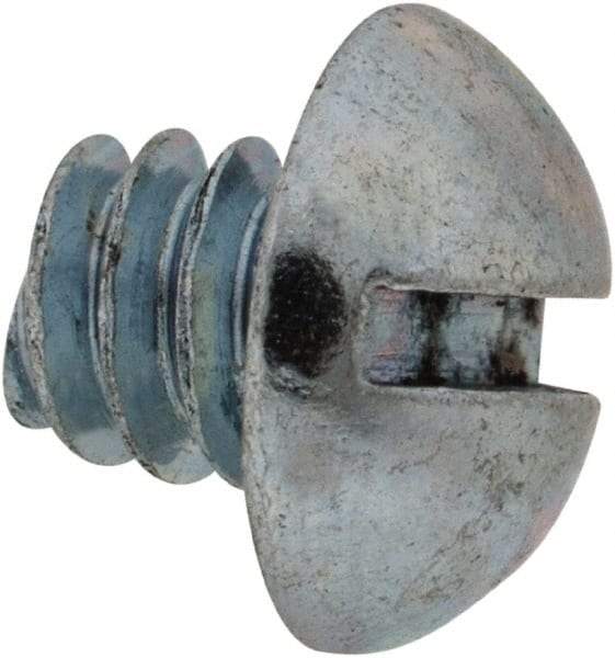 Value Collection - #10-24 UNC, 3/16" Length Under Head Slotted Drive Machine Screw - Round Head, Grade 2 Steel, Zinc-Plated Finish, Without Washer - Americas Industrial Supply