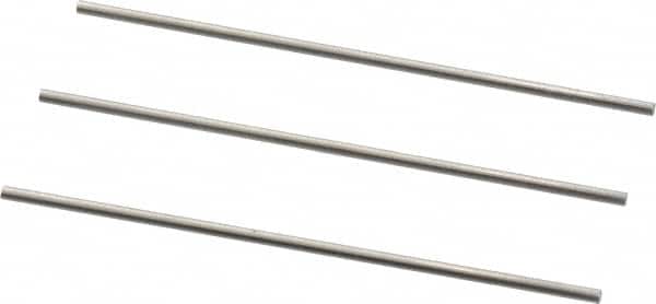 Van Keuren - 12 TPI, 0.0833 Inch Pitch, 2 Inch Long, Thread Pitch Diameter Measuring Wire - 0.0481 Inch Nominal Best Wire Diameter, 0.0722 Inch Nominal Constant, 3 Pieces - Americas Industrial Supply