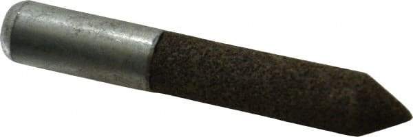 Grier Abrasives - 1/2" Diam 80 Grit 60° Included Angle Center Lap - Aluminum Oxide, Medium Grade, Extra Hard Density, Shank Mounted - Americas Industrial Supply