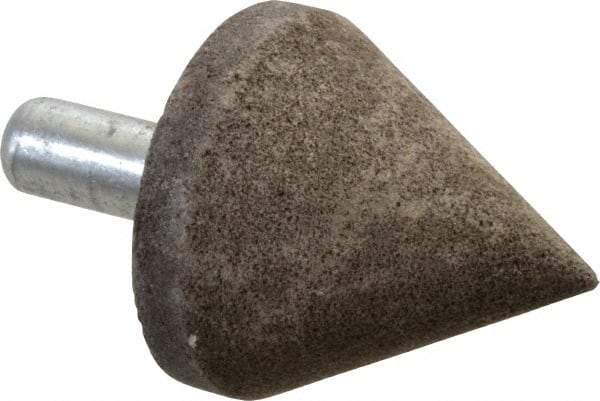 Grier Abrasives - 2" Diam 150 Grit 60° Included Angle Center Lap - Aluminum Oxide, Very Fine Grade, Extra Hard Density, Shank Mounted - Americas Industrial Supply