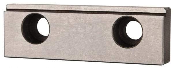 Kurt - 10" Wide x 2-15/16" High x 1.32" Thick, Flat/No Step Vise Jaw - Hard, Steel, Fixed Jaw, Compatible with 10" Vises - Americas Industrial Supply