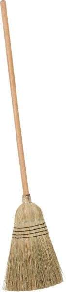 PRO-SOURCE - 60" OAL Corn Bristle Broom - Wood Handle - Americas Industrial Supply
