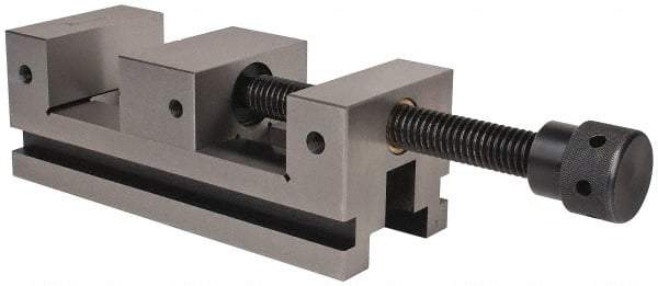 Interstate - 3-7/8" Jaw Width, 4-3/4" Jaw Opening Capacity, 1-9/16" Jaw Height, Toolmaker's Vise - V-Groove Jaw, 0.0001" Parallelism, 0.0002" Squareness, 10.23" OAL x 3-3/4" OAH - Americas Industrial Supply