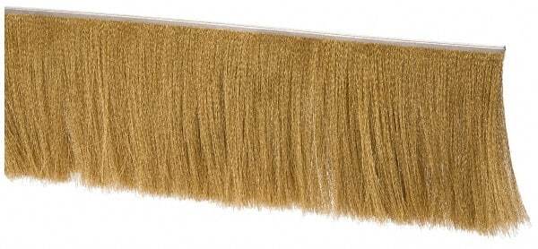 PRO-SOURCE - 1/2" Back Strip Brush Width, Stainless Steel Back Strip Brush - 6" Bristle Length, Brass, 36" OAL - Americas Industrial Supply