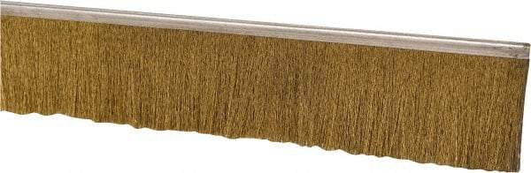 PRO-SOURCE - 1/2" Back Strip Brush Width, Stainless Steel Back Strip Brush - 2" Bristle Length, Brass, 72" OAL - Americas Industrial Supply