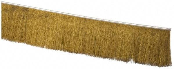 PRO-SOURCE - 1/2" Back Strip Brush Width, Stainless Steel Back Strip Brush - 4" Bristle Length, Brass, 72" OAL - Americas Industrial Supply