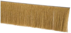 PRO-SOURCE - 1/2" Back Strip Brush Width, Stainless Steel Back Strip Brush - 6" Bristle Length, Brass, 72" OAL - Americas Industrial Supply