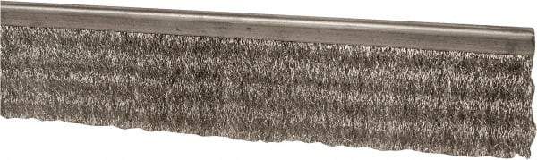PRO-SOURCE - 5/16" Back Strip Brush Width, Stainless Steel Back Strip Brush - 2" Bristle Length, Stainless Steel, 36" OAL - Americas Industrial Supply