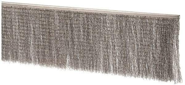 PRO-SOURCE - 5/16" Back Strip Brush Width, Stainless Steel Back Strip Brush - 6" Bristle Length, Stainless Steel, 36" OAL - Americas Industrial Supply