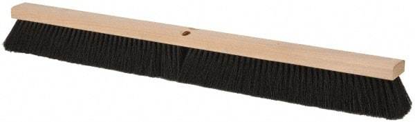 PRO-SOURCE - 36" General Purpose Horsehair Blend Push Broom - 3" Bristle Length, Wood Block, Threaded Handle Connection, Handle Sold Separately - Americas Industrial Supply