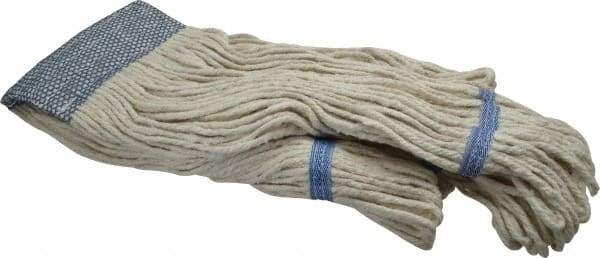 PRO-SOURCE - 5" Blue Head Band, Large Cotton Loop End Mop Head - 4 Ply, Clamp Jaw Connection, Use for Finishing - Americas Industrial Supply