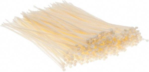 Thomas & Betts - 11.1" Long Natural (Color) Nylon Standard Cable Tie - 50 Lb Tensile Strength, 1.35mm Thick, 2" Max Bundle Diam - Americas Industrial Supply
