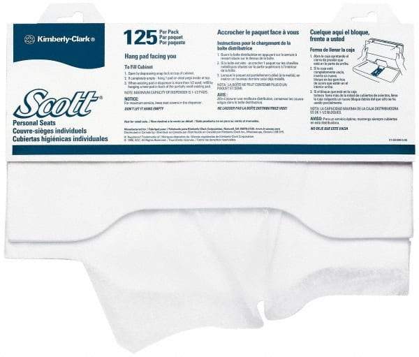 Scott - 18" Long x 15" Wide White Toilet Seat Covers - For In-Sight Toilet Seat Cover Dispensers, Reflections Toilet Seat Cover Dispensers, Windows Toilet Seat Cover Dispensers - Americas Industrial Supply