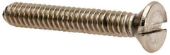 Value Collection - #10-24 UNC, 1-1/4" OAL Slotted Drive Machine Screw - Flat Head, Grade 316 Stainless Steel, Uncoated, Without Washer - Americas Industrial Supply