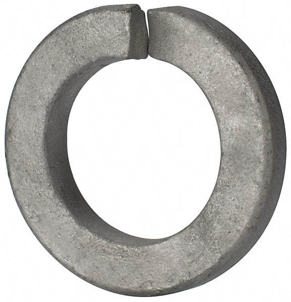 Value Collection - 1", 1.023" ID, 1/4" Thick Split Lock Washer - Grade 2 Spring Steel, Hot Dipped Galvanized Finish, 1.023" Min ID, 1.044" Max ID, 1.667" Max OD - Americas Industrial Supply