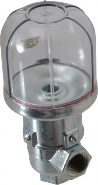 Trico - 1 Outlet, Plastic Bowl, 2 Ounce Constant-Level Oil Reservoir - 1/4 NPT Outlet, 1-15/16" Diam x 4-3/8" High - Americas Industrial Supply
