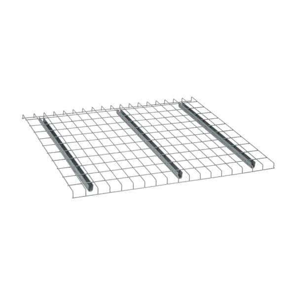 Nashville Wire - 46" Wide, 1-1/2" High, Open Shelving Welded Wire Decking - Steel, 42" Deep, Use with Pallet Racks - Americas Industrial Supply
