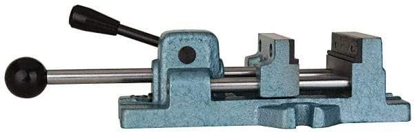Wilton - 8-3/16" Jaw Opening Capacity x 2" Throat Depth, Horizontal Drill Press Vise - 8" Wide x 2" High Jaw, Stationary Base, Standard Speed, 21.1" OAL x 7.2" Overall Height, Cast Iron - Americas Industrial Supply