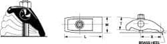 Jergens - 5/8" Stud, 2-3/8" Max Clamping Height, Steel, Adjustable & Self-Positioning Strap Clamp - 5" Long, 2" Wide, 1-5/8" High, 3" Heel to Stud Center - Americas Industrial Supply