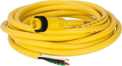 Brad Harrison - 10 Amp, Male 90° Cordset Sensor and Receptacle - 600 VAC/VDC, 15 Ft. Long Cable, IP68 Ingress Rating - Americas Industrial Supply