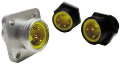 Brad Harrison - 7 Amp, Male Straight Receptacle - 600 VAC/VDC, 0.31m Cable Length, IP67 Ingress Rating - Americas Industrial Supply