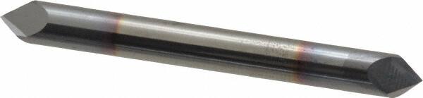 Accupro - 1/4" Diam 2 Flute Double End Solid Carbide Chamfer Mill - Americas Industrial Supply